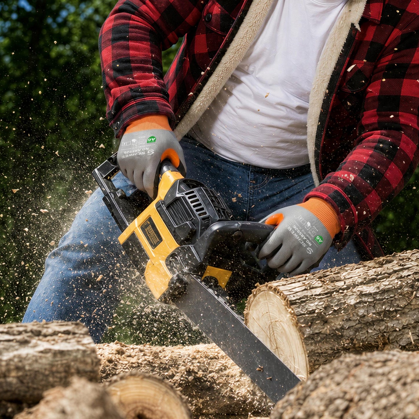 Schwer® ANSI A6 Cut Resistant Gloves 21-Gauge NBR Sandy Foam Palm Coated Gloves-Air AR5926
