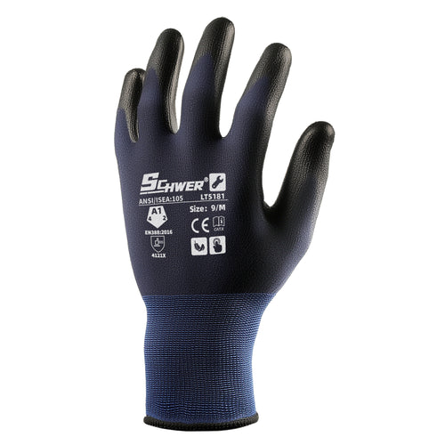 18-Gauge ANSI A1 Safety Work Gloves Polyurethane Palm Coated Gloves-Lite LT5181