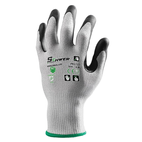 ANSI A7 Cut Resistant Gloves 13-Gauge NBR Ultra Foam Palm Coated Gloves-Pro PR3727