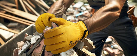 PM3401-a9-leather-cut-resistant-work gloves-yellow-construction