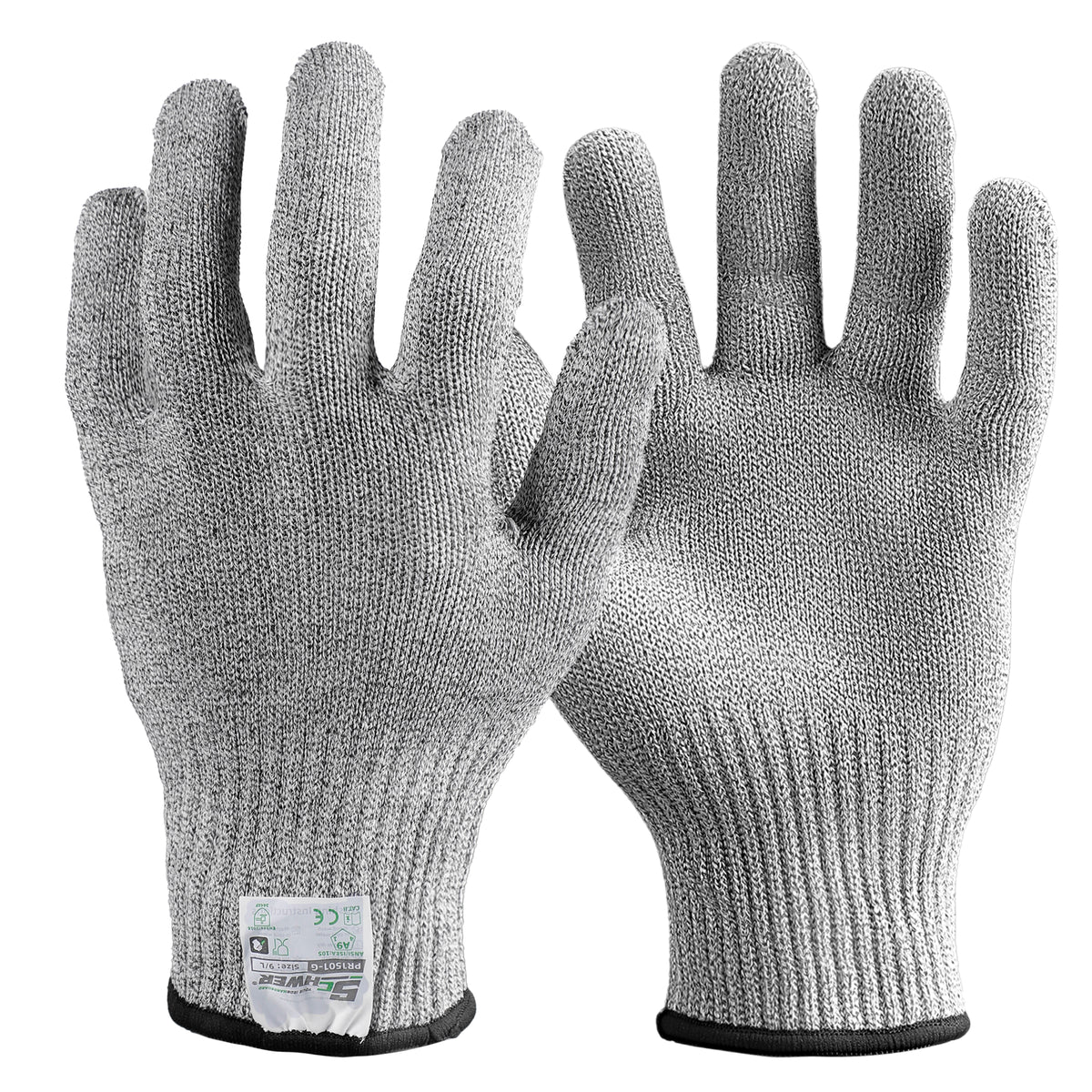 ANSI A9 Food Grade Cut Resistant Gloves 10-Gauge Seamless Knit Ambidextrous Gloves-Pro PR1501-G