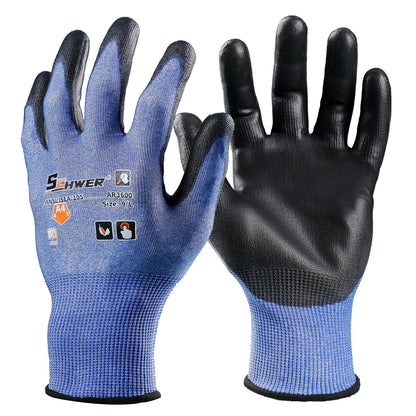 ANSI A4 Cut Resistant Gloves 18-Gauge Polyurethane Palm Coated Gloves-Air AR3600