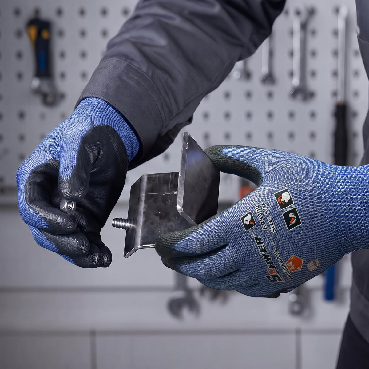 ANSI A4 Cut Resistant Gloves 18-Gauge Polyurethane Palm Coated Gloves-Air AR3600
