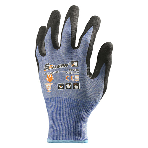 ANSI A4 Cut Resistant Gloves 18-Gauge NBR Sandy Foam Palm Coated Gloves-Air AR3900