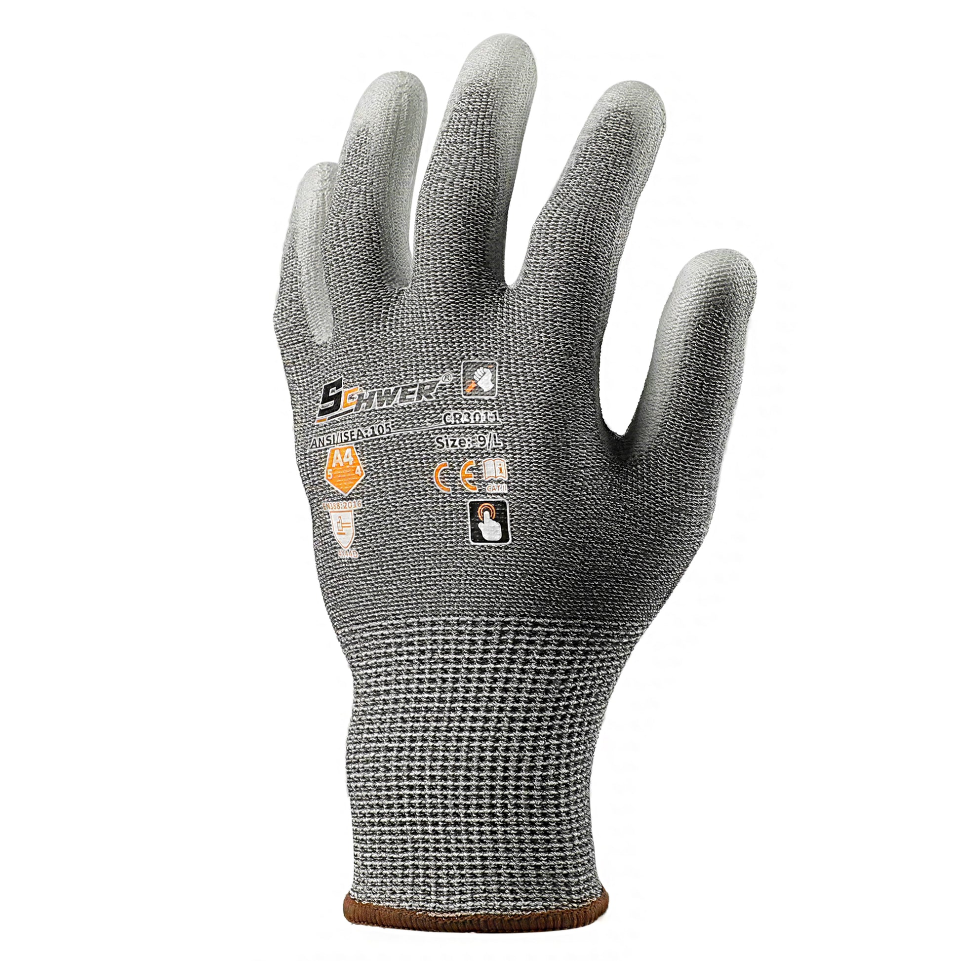 A4 Cut Resistant Gloves 13-Gauge Polyurethane Textured Palm Coated Gloves-Core CR3011