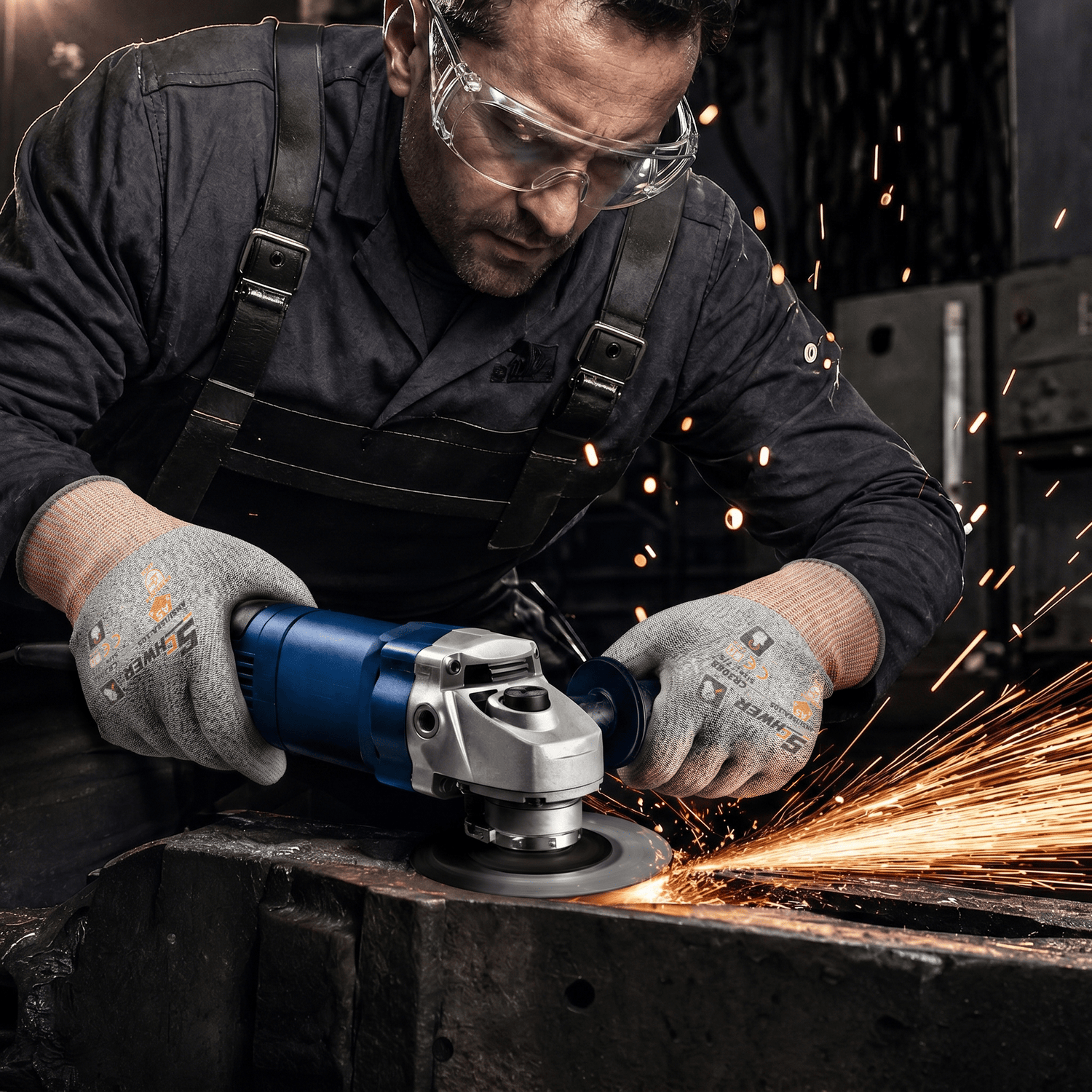 Schwer® ANSI A5 Cut Resistant Gloves 13-Gauge PU Rough Palm Coated Gloves-Core CR3088