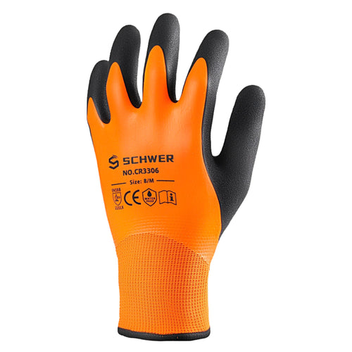 ANSI A1 13G Safety Work Gloves Latex Flat Sandy Foam Fully/Palm/Thumb Coated Gloves-Core CR3306