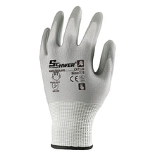 Schwer® ANSI A7 Cut Resistant Gloves 13-Gauge Polyurethane Rough Palm Coated Gloves-Core CR7120