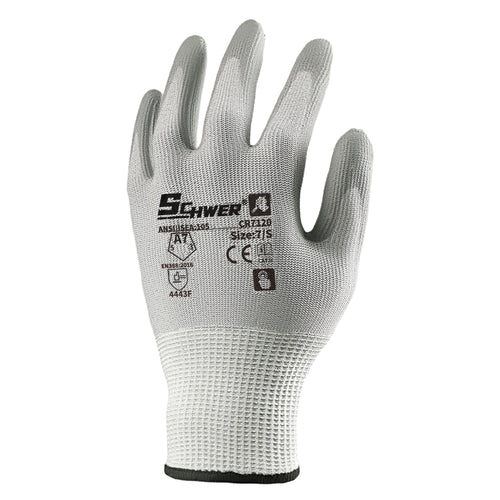 ANSI A7 Cut Resistant Gloves 13-Gauge Polyurethane Rough Palm Coated Gloves-Core CR7120