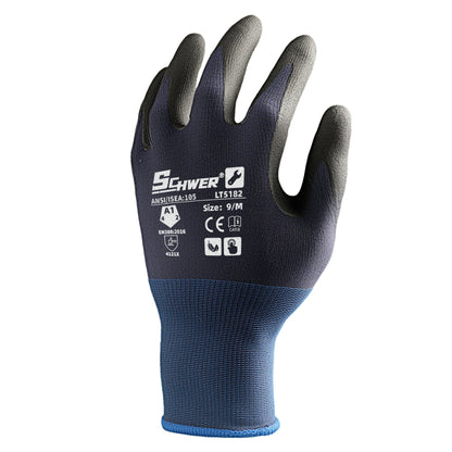ANSI A1 Nitrile Coated Work Gloves NBR Micro Foam Palm Coated Gloves-Lite LT5182