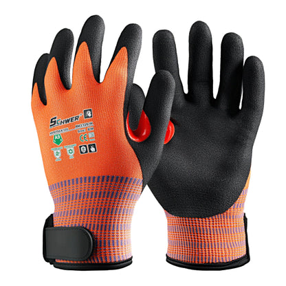 ANSI A9 Cold Resistant Cut Resistant Gloves 13-Gauge NBR Sandy Foam Palm Coated -ProMax PM3326-W