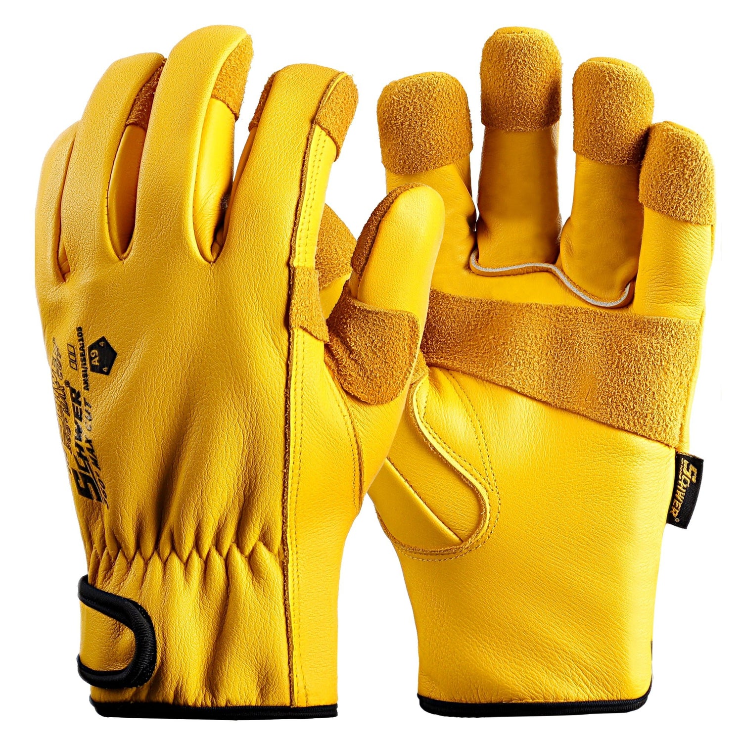 Schwer® ANSI A9 Cut Resistant Gloves 13-Gauge Cowhide Leather Work Gloves-ProMax PM3401