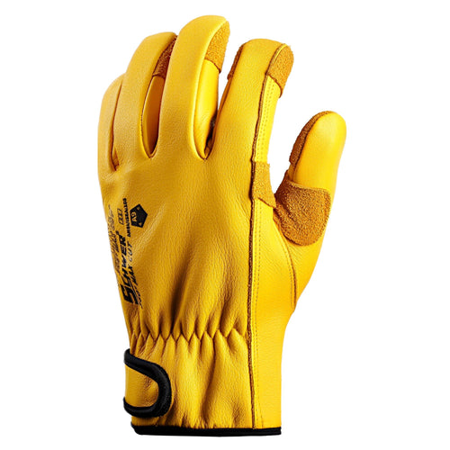 ANSI A9 Cut Resistant Gloves 13-Gauge Cowhide Leather Work Gloves-ProMax PM3401