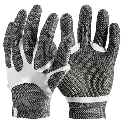 Schwer® ANSI A9 Food Grade Cut Resistant Gloves Chainmail  Stainless Steel Ring Mesh Gloves-ProMax PM5201