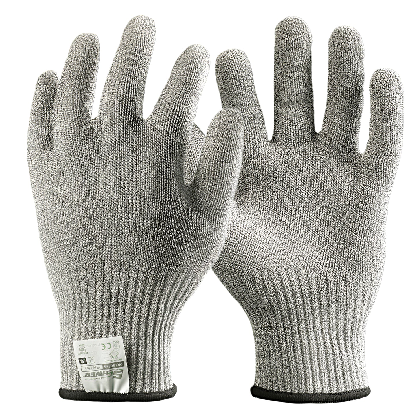 Schwer® ANSI A9 Food Grade Cut Resistant Gloves 10-Gauge Seamless Knit Ambidextrous Gloves-Pro PR1501-G