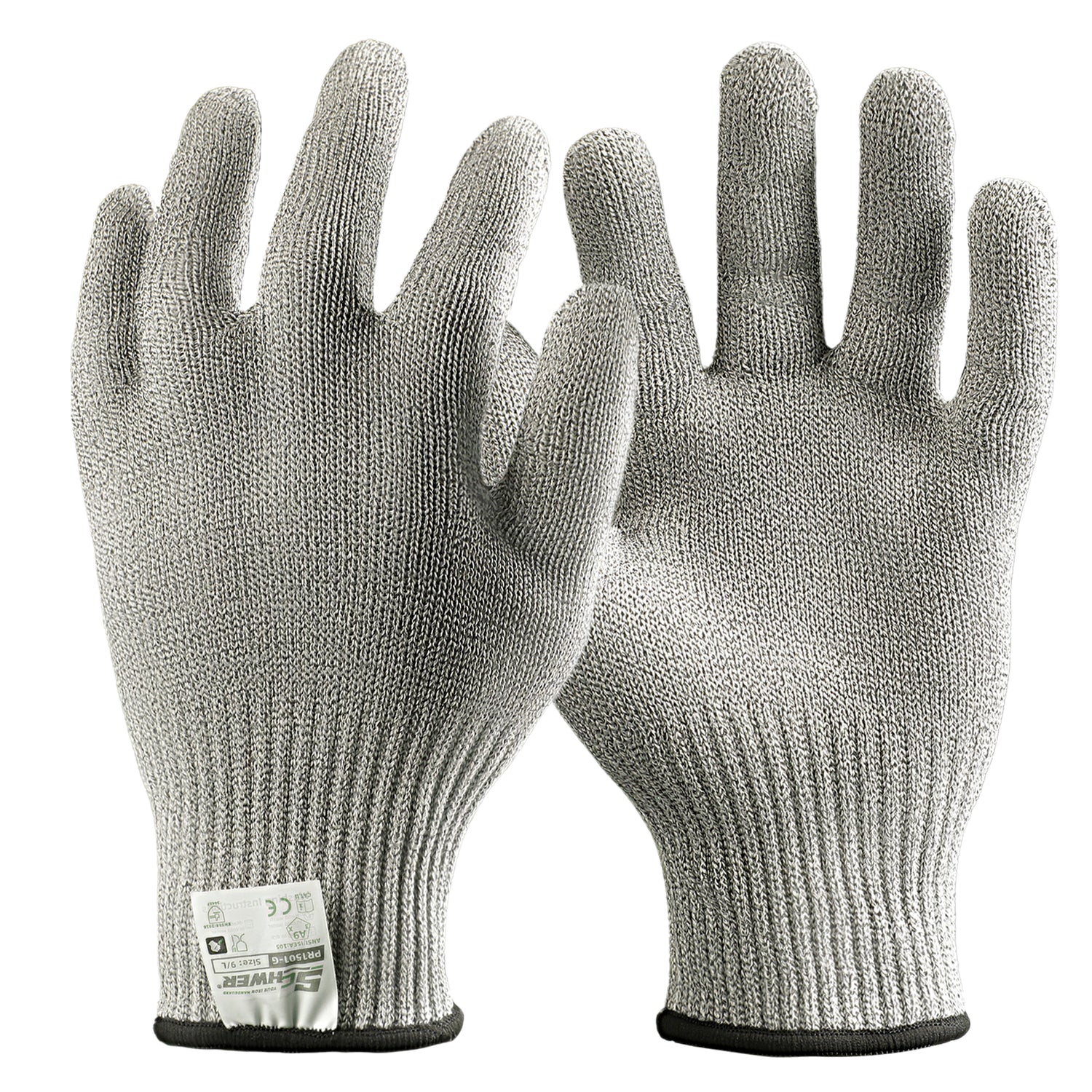 Schwer® ANSI A9 Food Grade Cut Resistant Gloves 10-Gauge Seamless Knit Ambidextrous Gloves-Pro PR1501-G