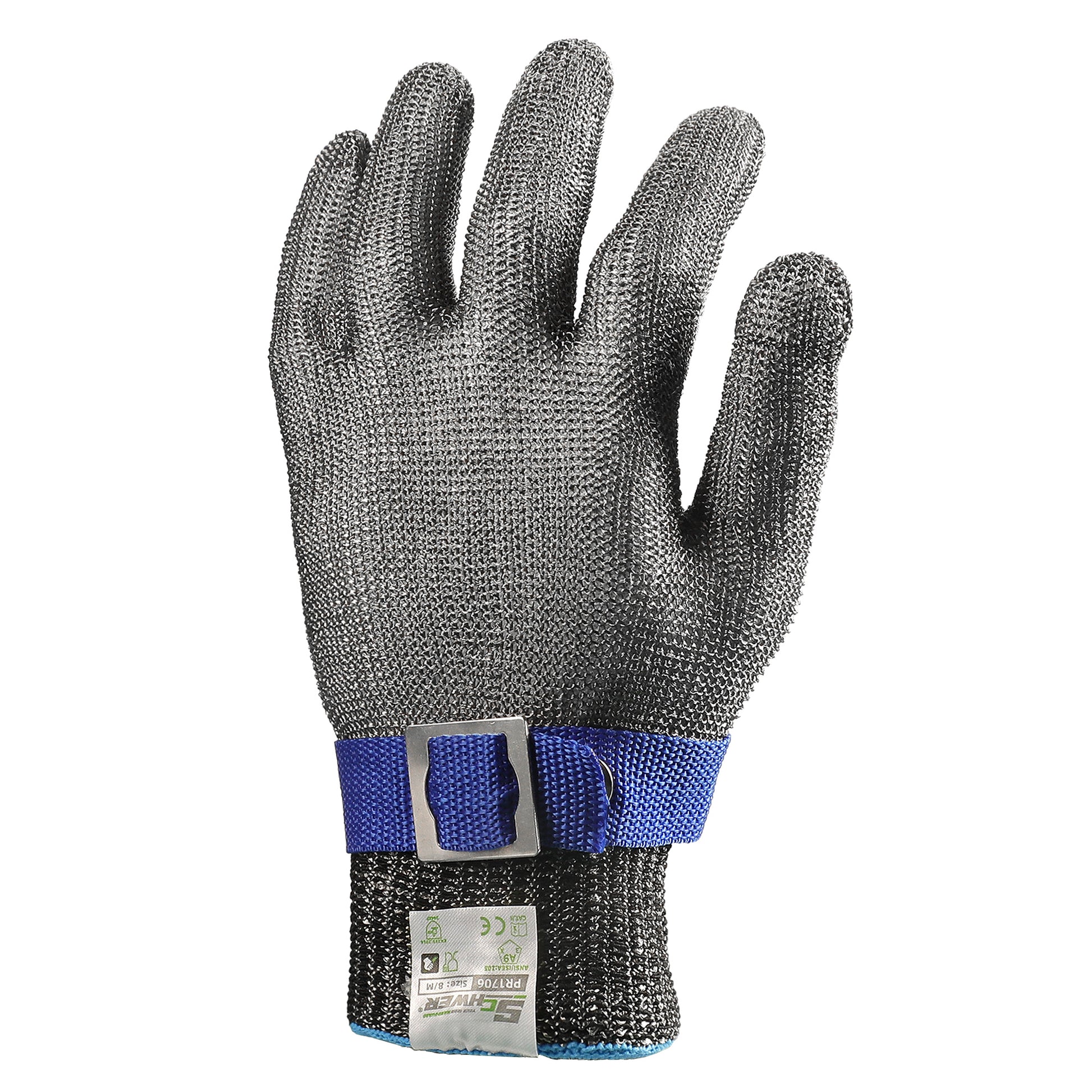 Schwer® ANSI A9 Food Grade Cut Resistant Gloves 10-Gauge Metal Knitted Ambidextrous Gloves-ProMax PR1706