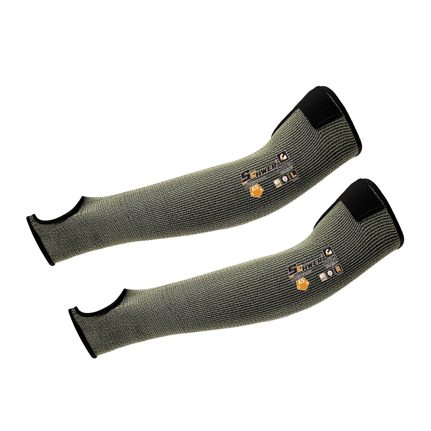 Schwer®ANSI A5 Cut Resistant Arm Sleeves Circle Knit Velcro Closure Sleeves-Claw S081
