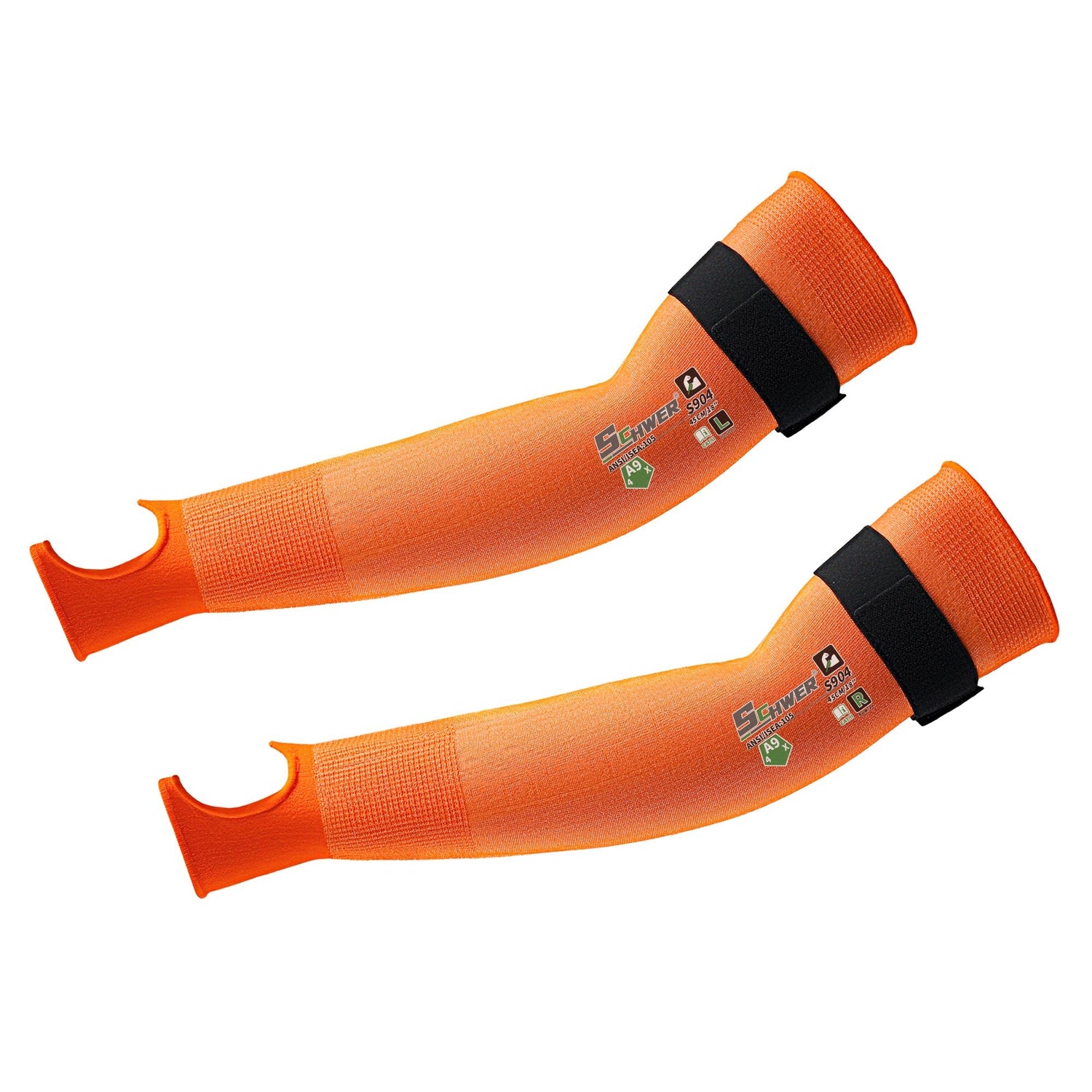 Schwer® ANSI A9 Cut Resistant Arm Sleeves 18-Gauge Seamless Knit Velcro Closure Sleeves-Claw S904