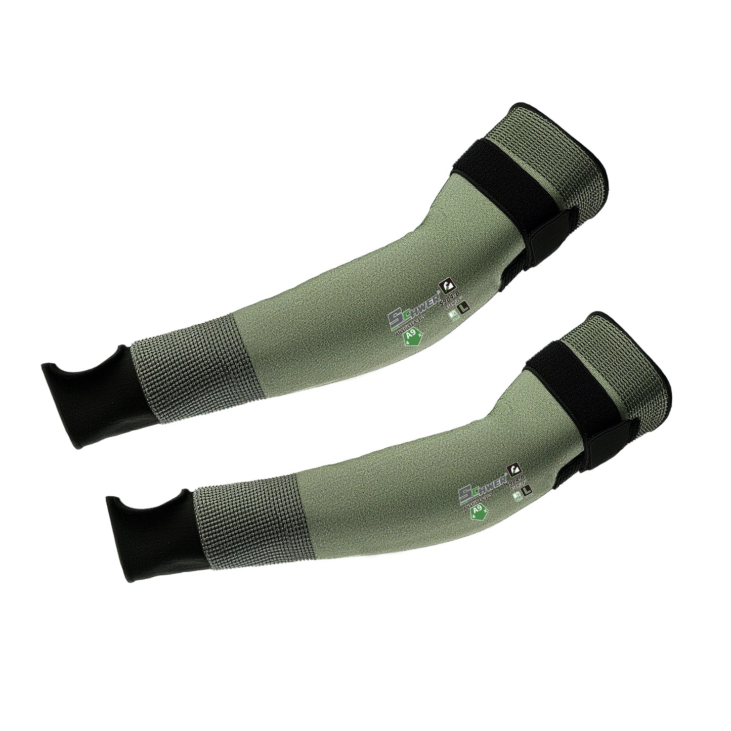 Schwer® ANSI A9 Cut Resistant Arm Sleeves 18-Gauge Seamless Knit Velcro Closure Sleeves- S904-B