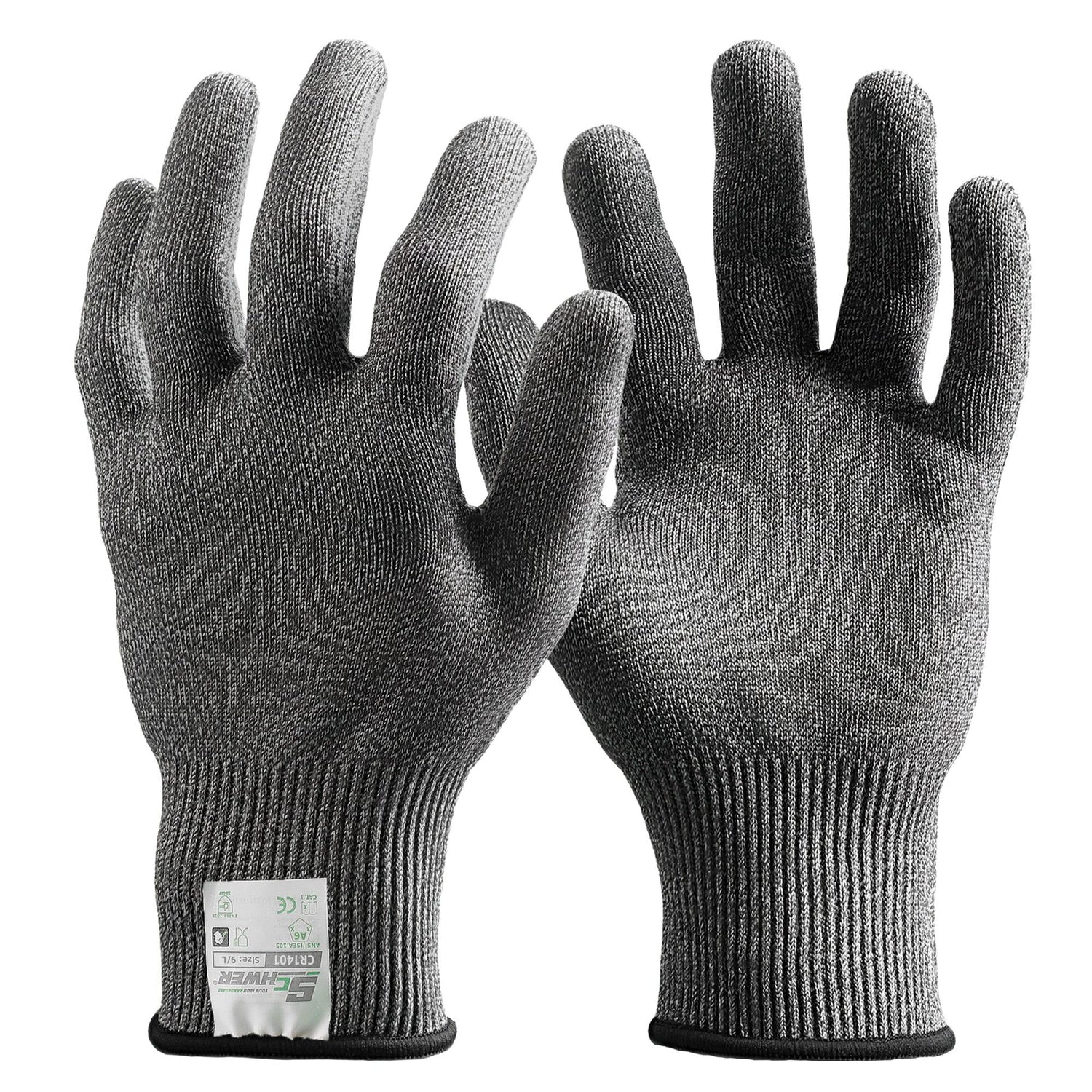 Schwer® ANSI A6 Food Grade Cut Resistant Gloves 15-Gauge Seamless Knit Ambidextrous Gloves- Core CR1401