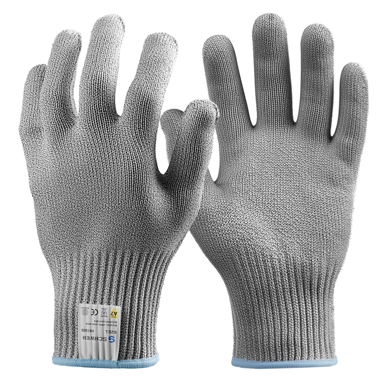 Schwer® ANSI A7 Food Grade Cut Resistant Gloves 10-Gauge Seamless Knit Ambidextrous Gloves-Pro PR1508