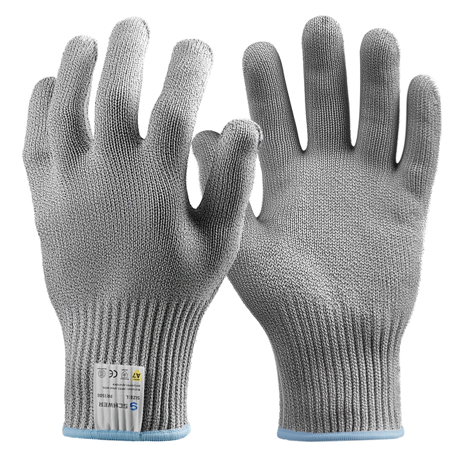 Schwer® ANSI A7 Food Grade Cut Resistant Gloves 10-Gauge Seamless Knit Ambidextrous Gloves-Pro PR1508