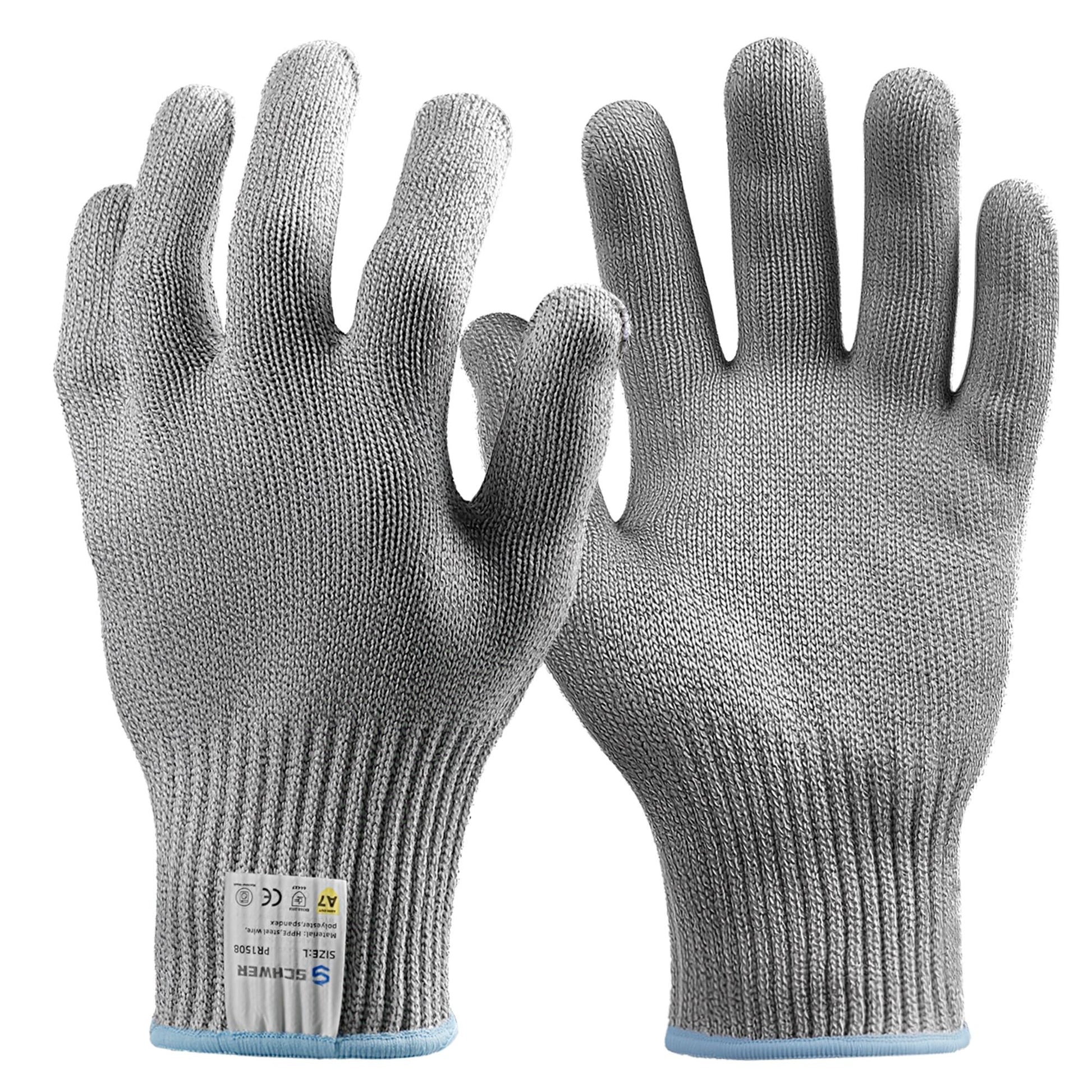 Schwer® ANSI A7 Food Grade Cut Resistant Gloves 10-Gauge Seamless Knit Ambidextrous Gloves-Pro PR1508